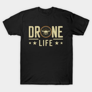 Drone Life Funny Drone Pilot Retro Vintage T-Shirt